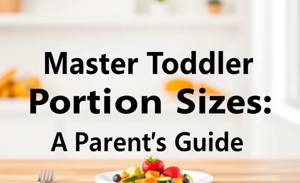 Table for Toddler Portion Sizes