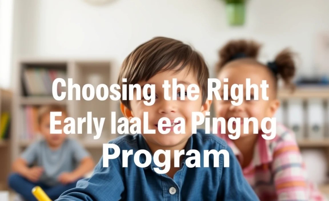 Choosing the Right Early Learning Program