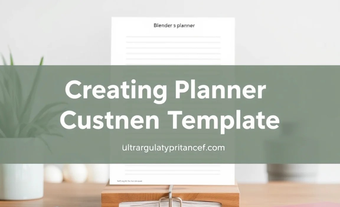 Creating Your Custom Planner Template