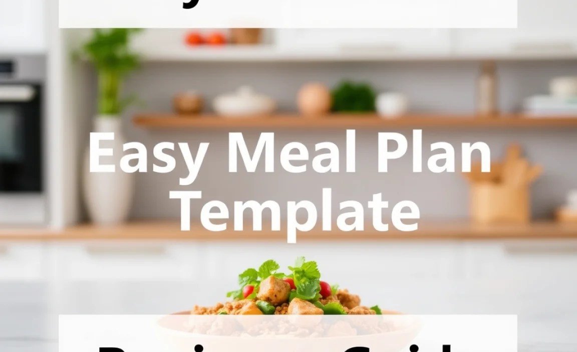 Easy Meal Plan Template: Beginner Guide