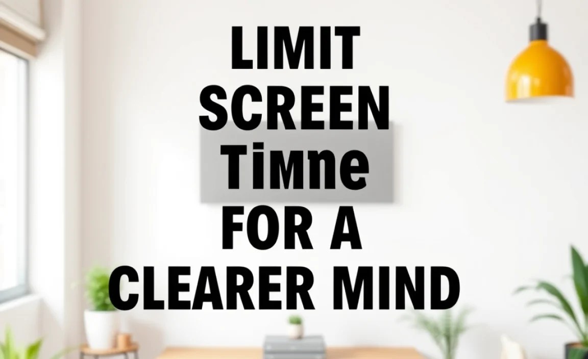 Limit Screen Time for a Clearer Mind