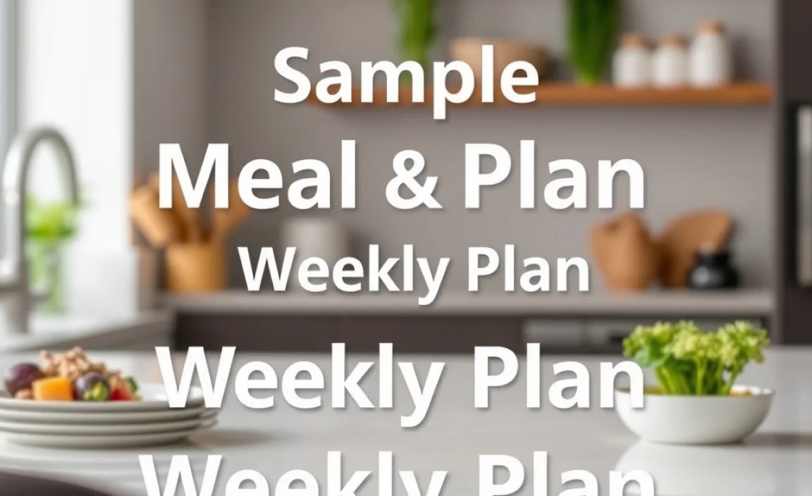 Sample Meal Plan Weekly Plan