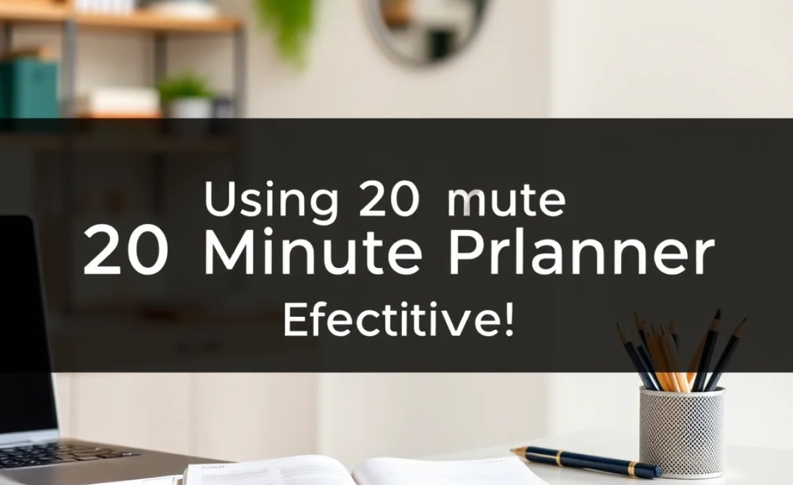 Using a 20 Minute Printable Planner Effectively