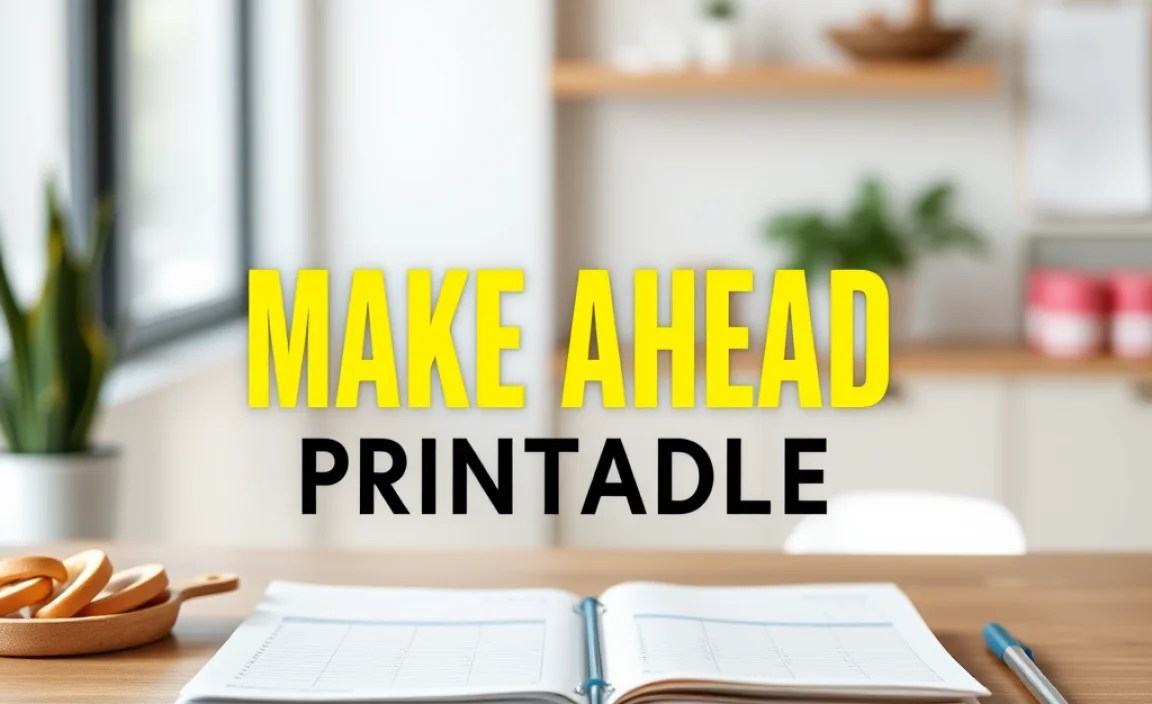 Using a Make Ahead Printable Planner