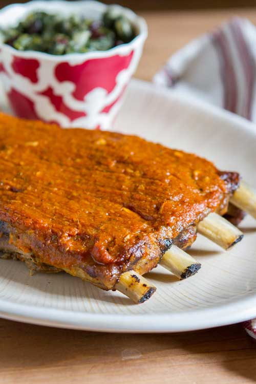 Slow Cooker Pork Spare Ribs with Spicy PeachMango BBQ Sauce Recipe