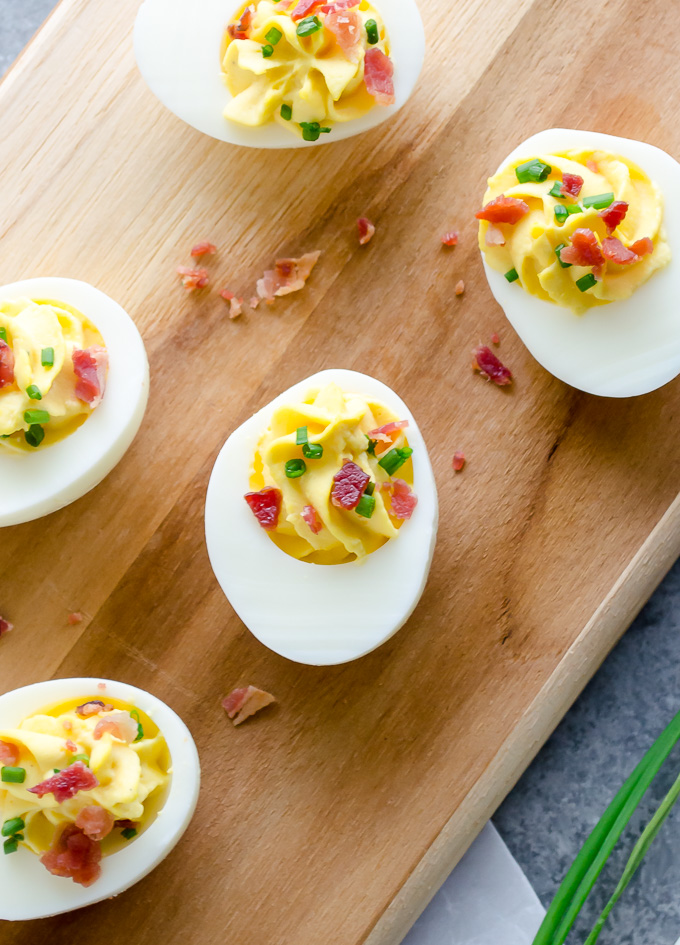 Deviled Eggs with Bacon Flavor the Moments