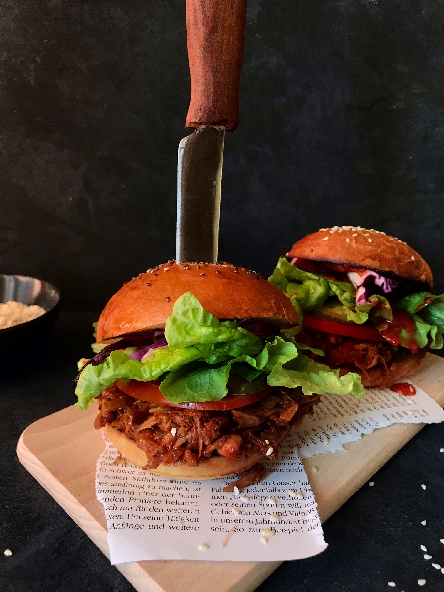 Bbq Jackfruit Burger Recipe Dandk Organizer