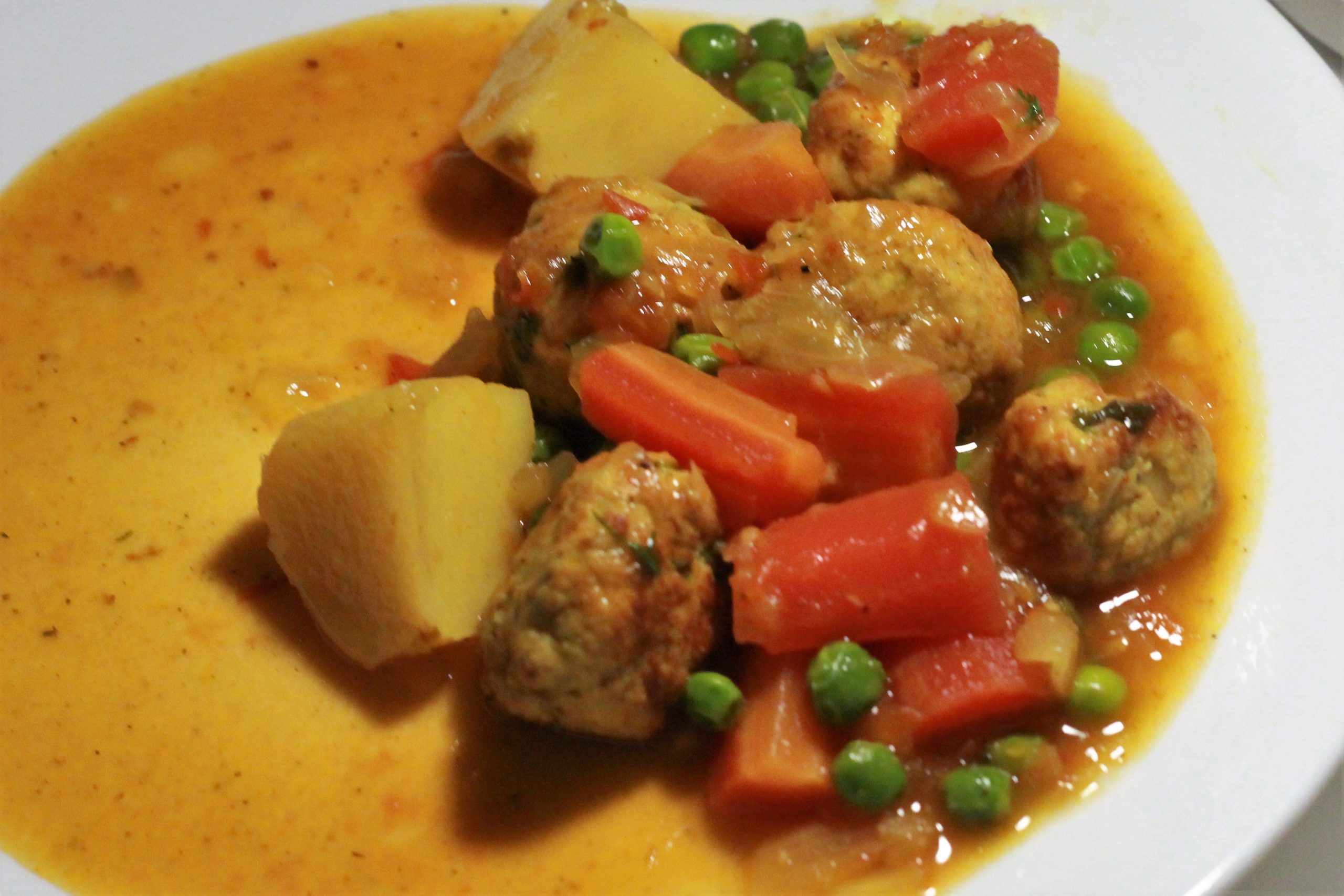 Chicken Meatballs with Vegetables Chicken Meatball Stew Recipe