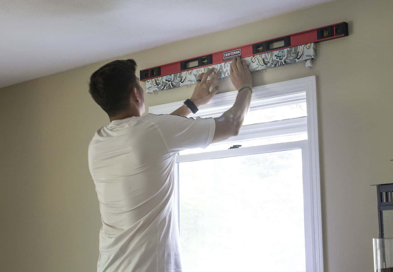 Window Treatment DIY Outside Mount Flat Roman Shade Tutorial