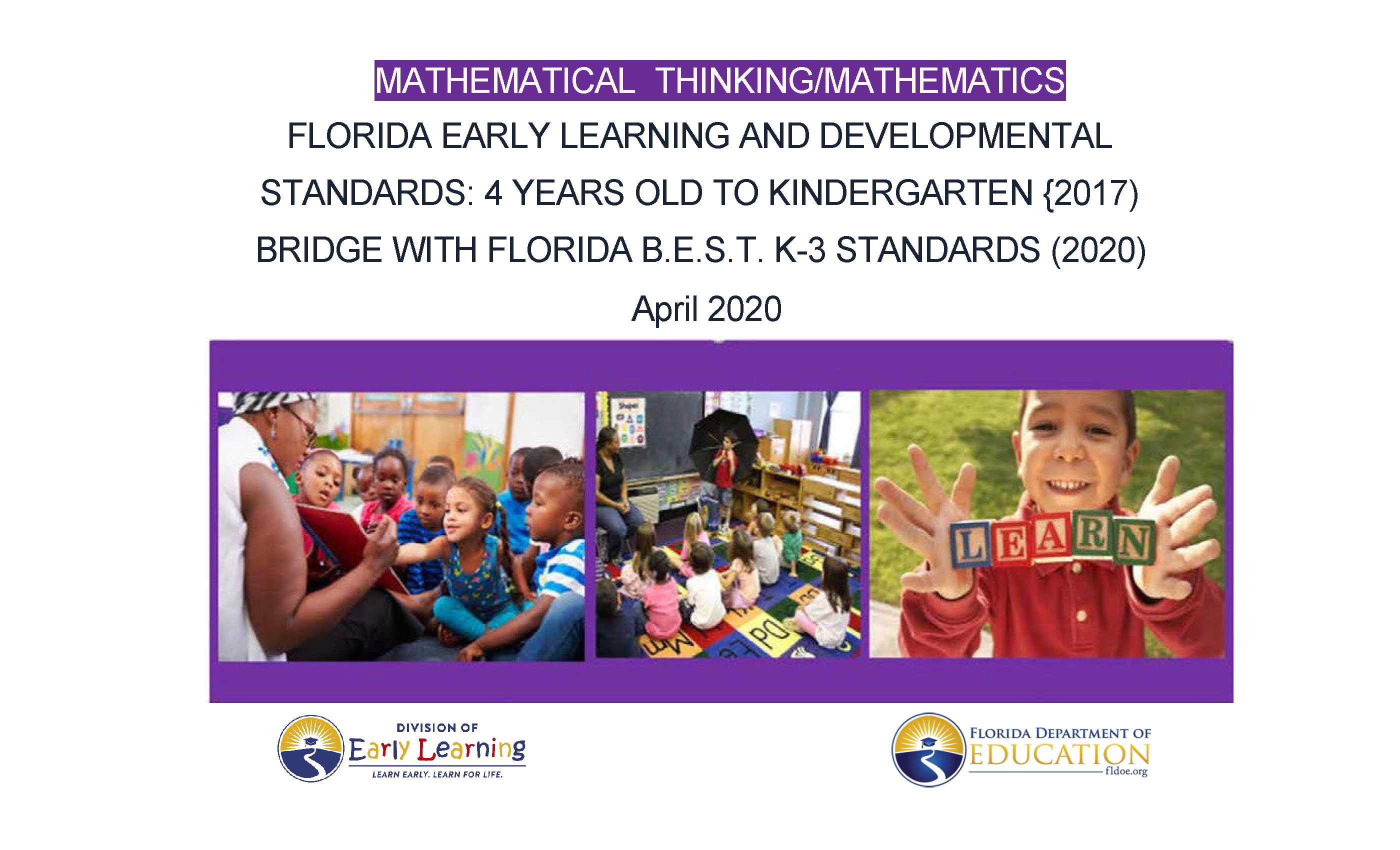Division of Early Learning Early Learning and Developmental Standards