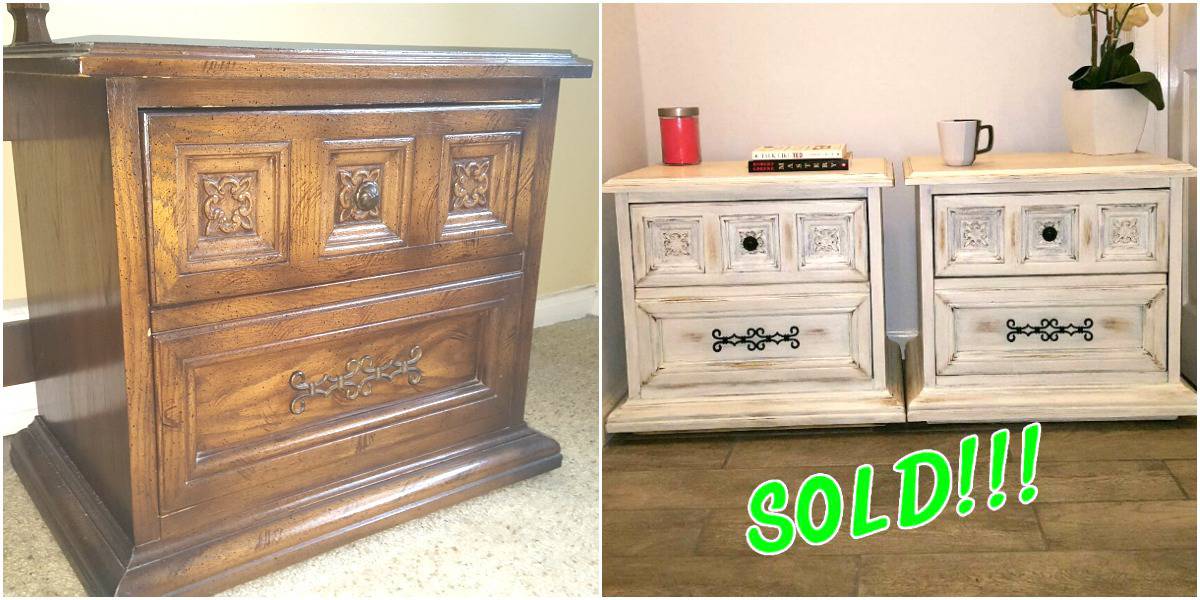 Bedside Tables White Distressed Furniture Flip