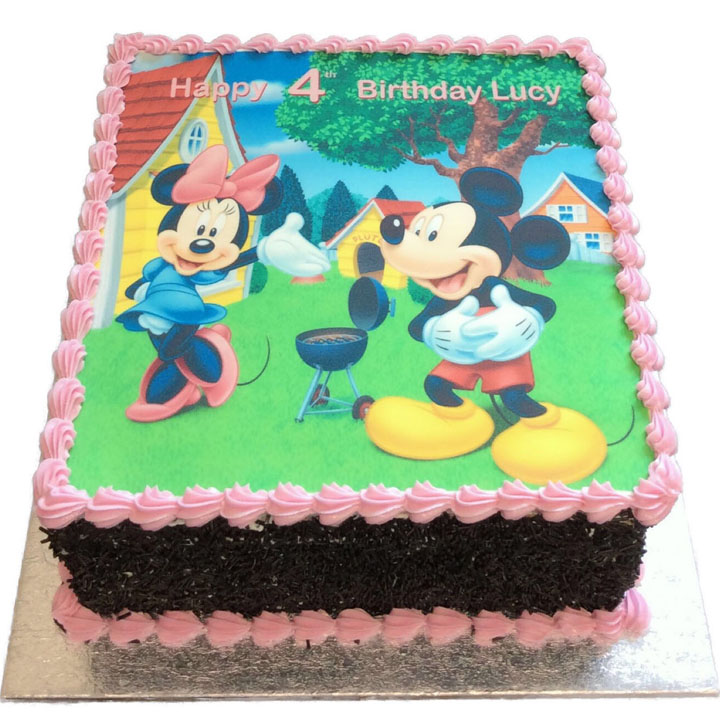 Mickey And Minnie Mouse Sheet Cake