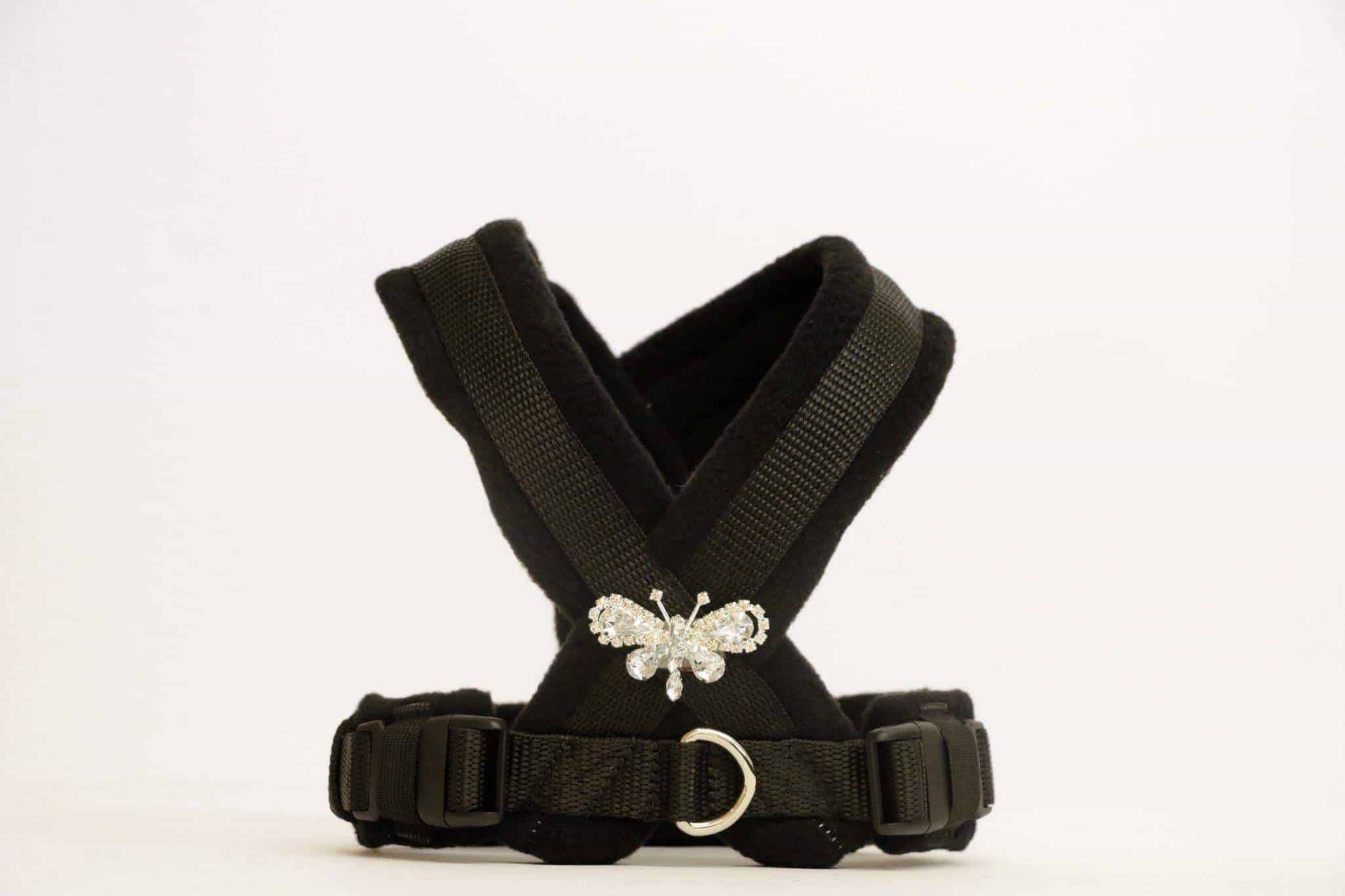 Rhinestone Butterfly Designer Dog Harness By eDog Fleece Dog Harnesses