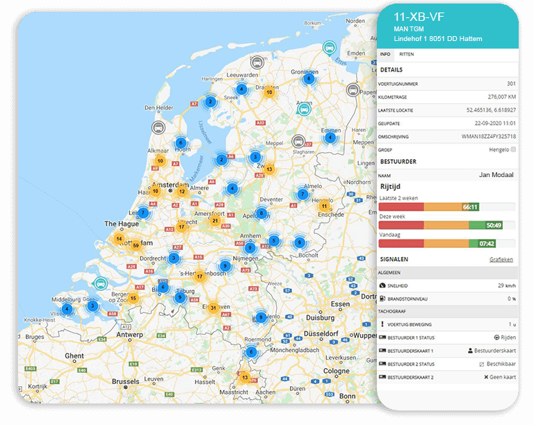 Track En Trace Systeem Van Fleetgo® - Volg Uw Voertuigen Via Gps
