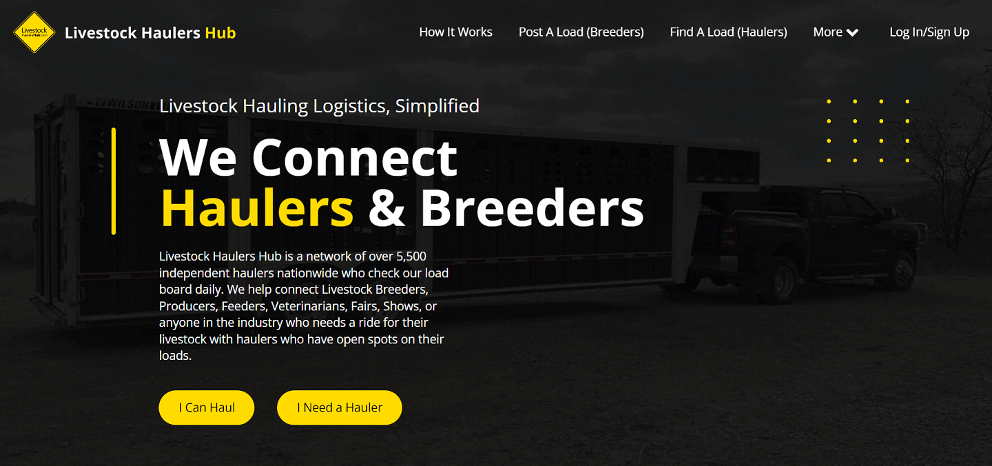 Livestock Haulers Hub Load Board Prices & Reviews Fleet Logging