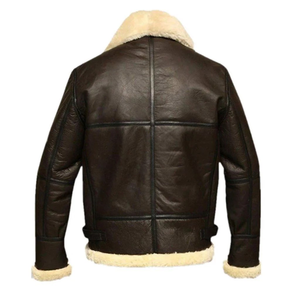B3 Bomber Jacket Mens Aviator Bomber Leather Jacket Flesh Jacket