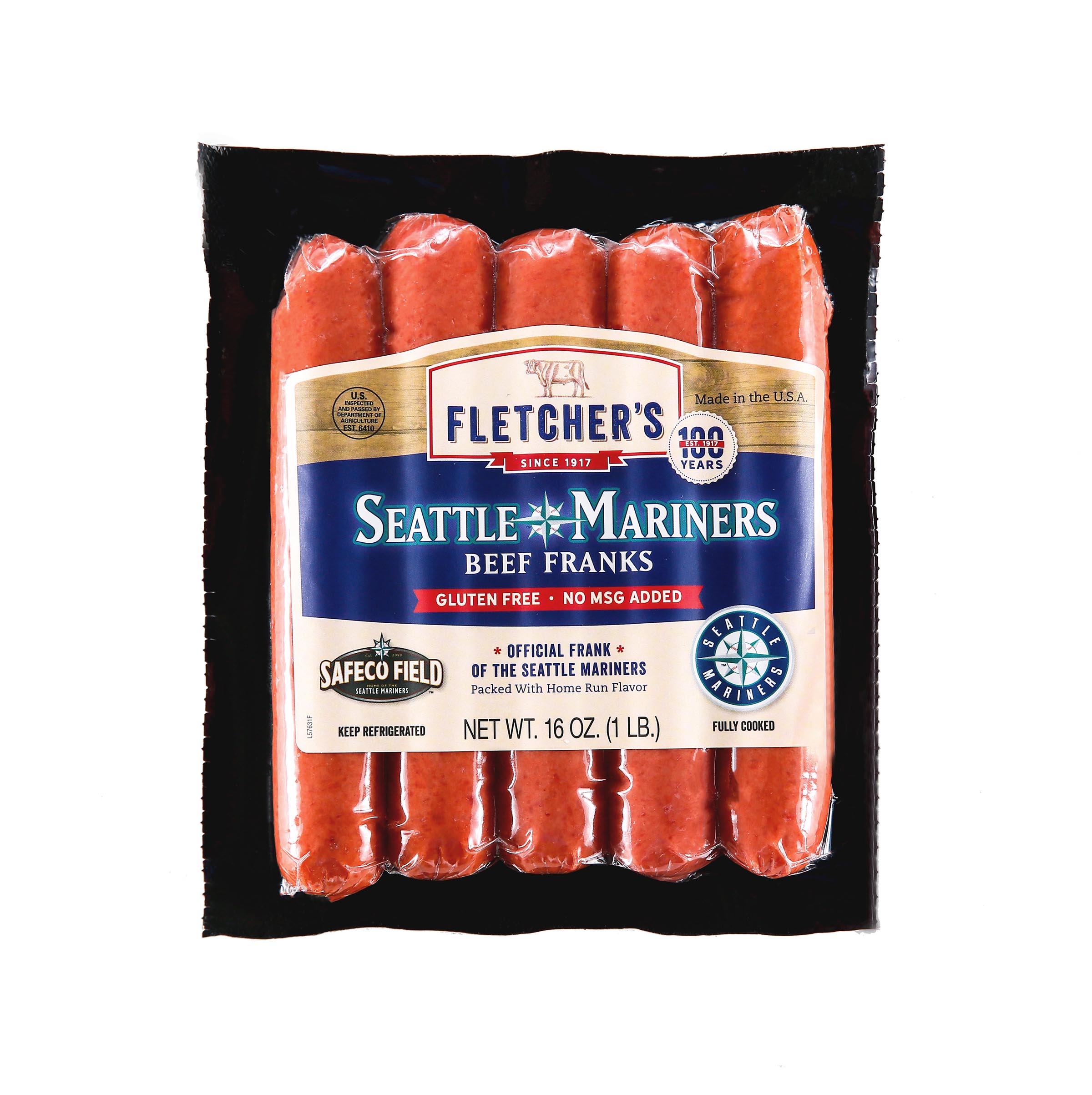 Official Seattle Mariners Hot Dog Fletcher's Seattle Mariners Beef Franks