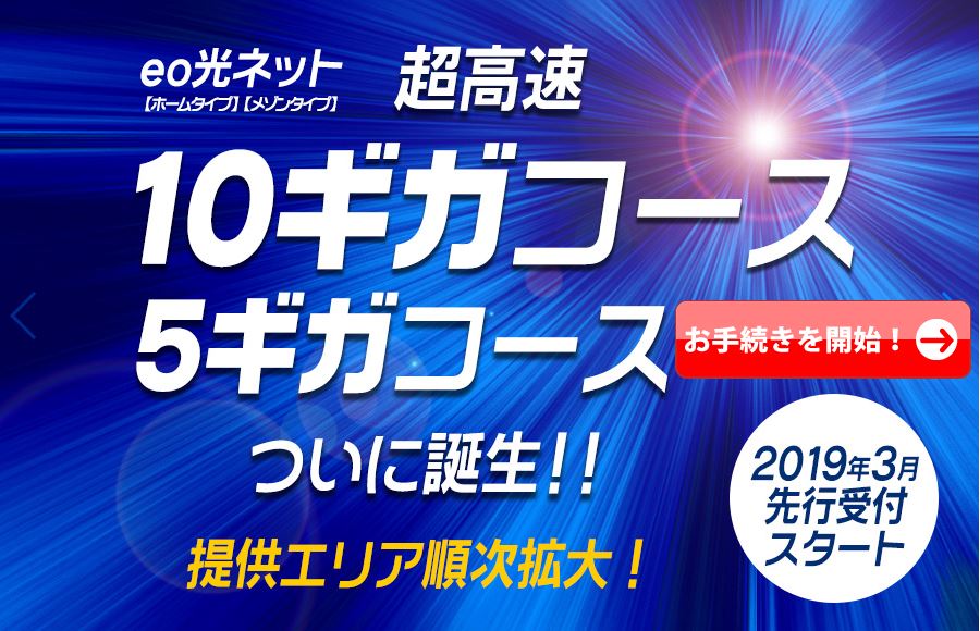 eo光 高速1ギガの光インターネットが2953円～！