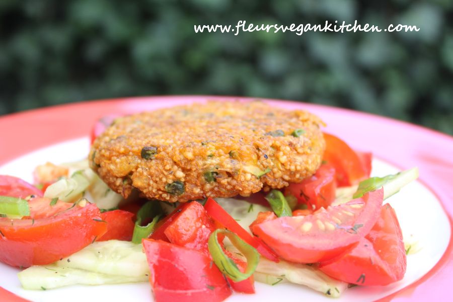 Couscous vegetable burger fleursvegankitchen
