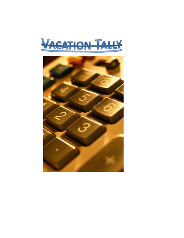 Vacation Tally (Excel workbook (XLS)) Flevy