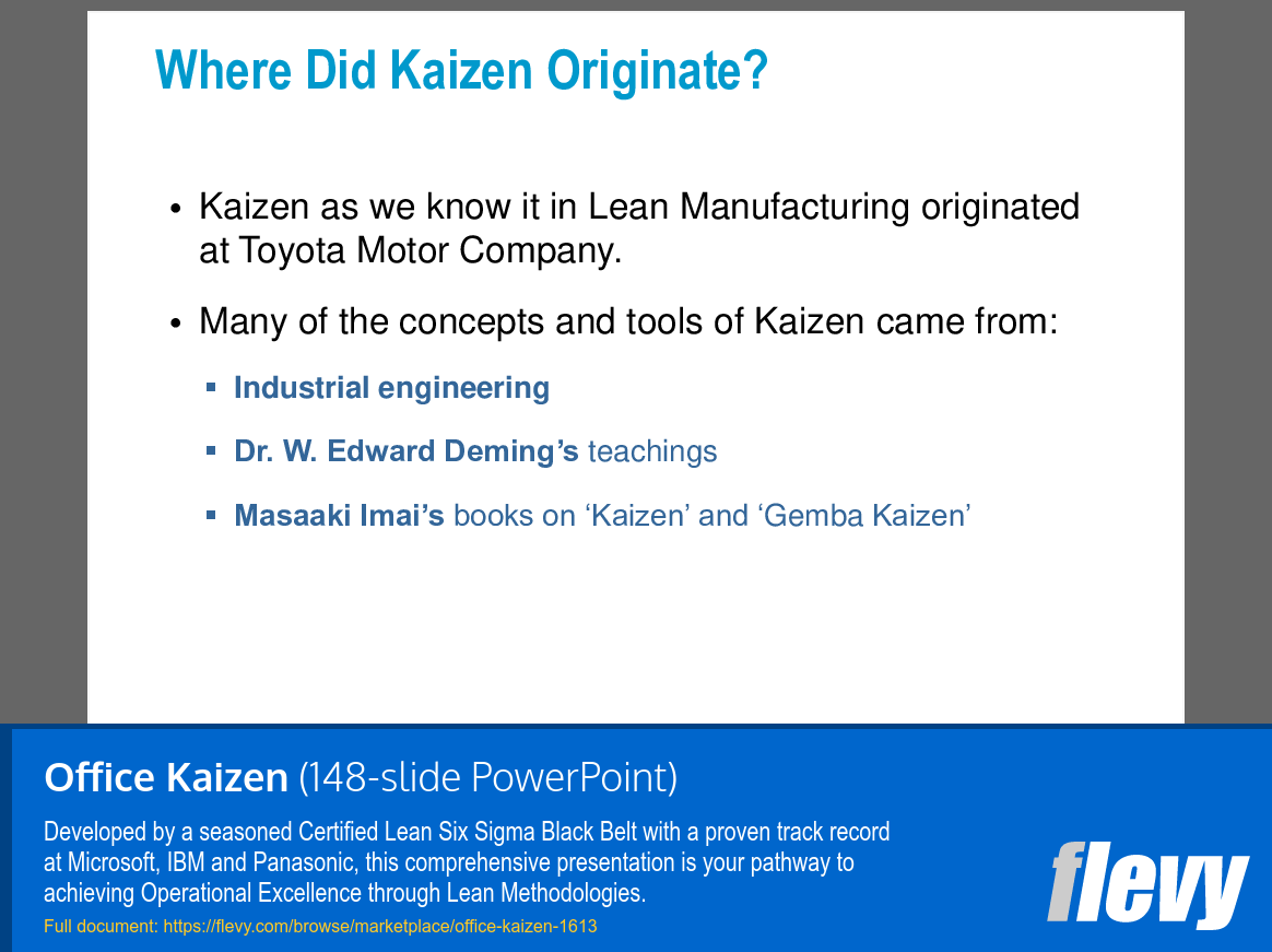 Office Kaizen PPT Slide Deck