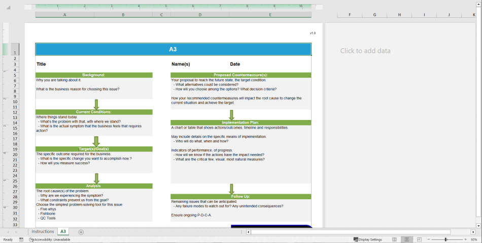 Excel Template A3 (Excel template XLS) FlevyPro Document Flevy