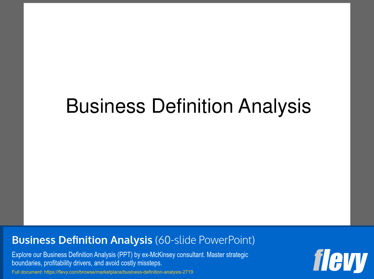 PPT Business Definition Analysis (60slide PPT PowerPoint presentation