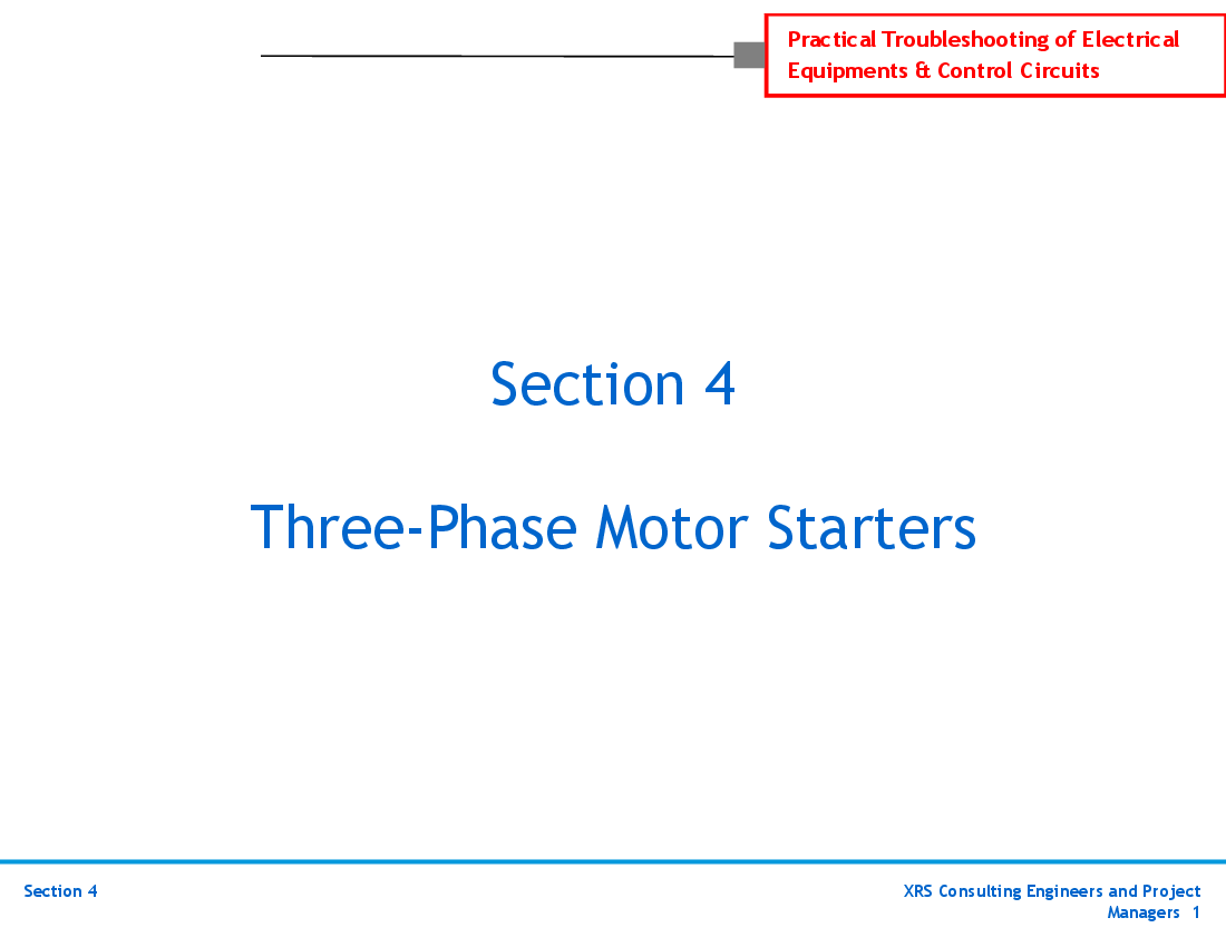 PPT Electrical Troubleshooting ThreePhase Motor Starters (58slide