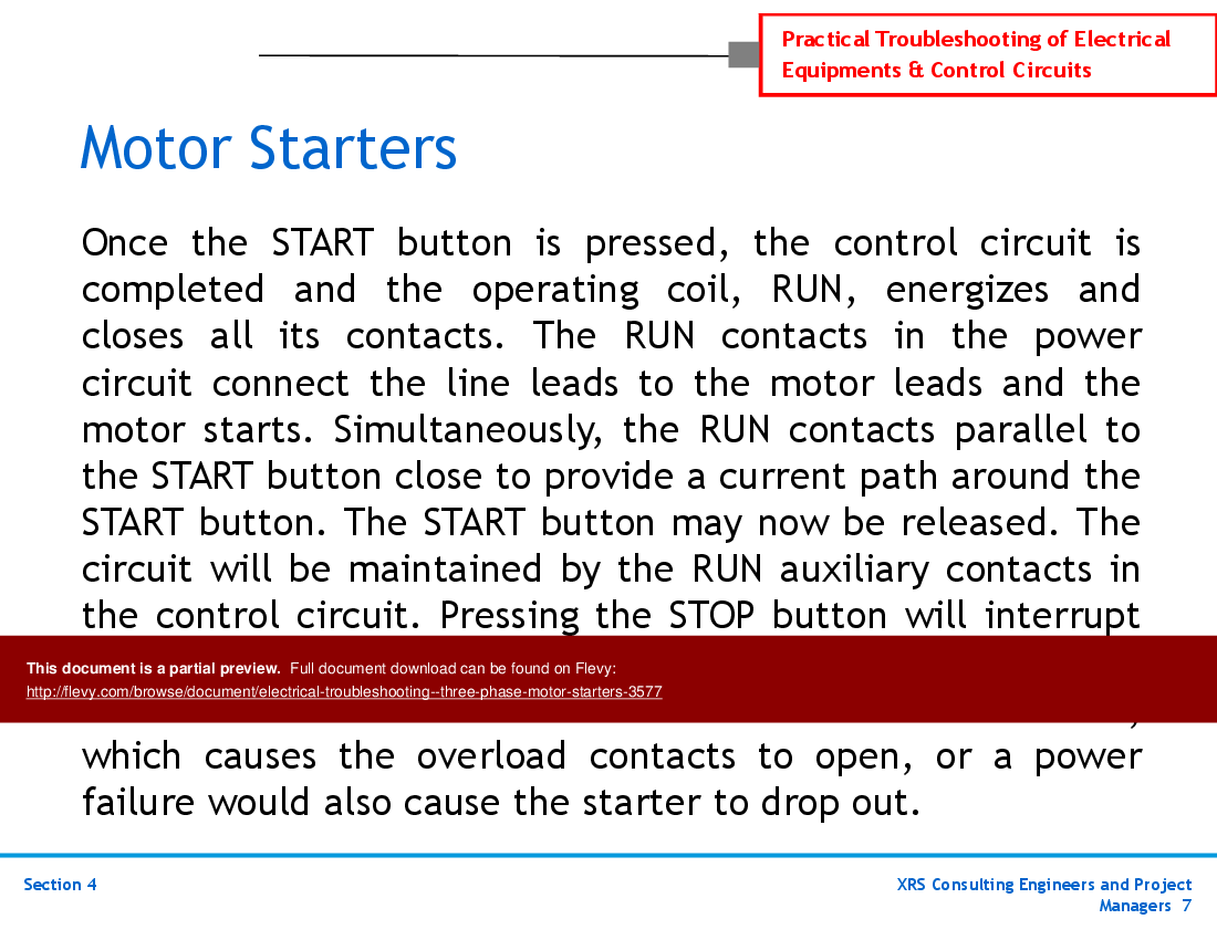 PPT Electrical Troubleshooting ThreePhase Motor Starters (58slide