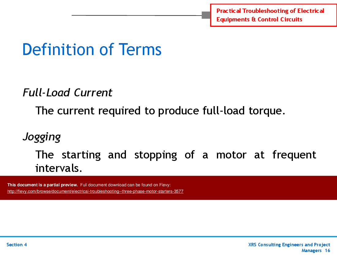 PPT Electrical Troubleshooting ThreePhase Motor Starters (58slide