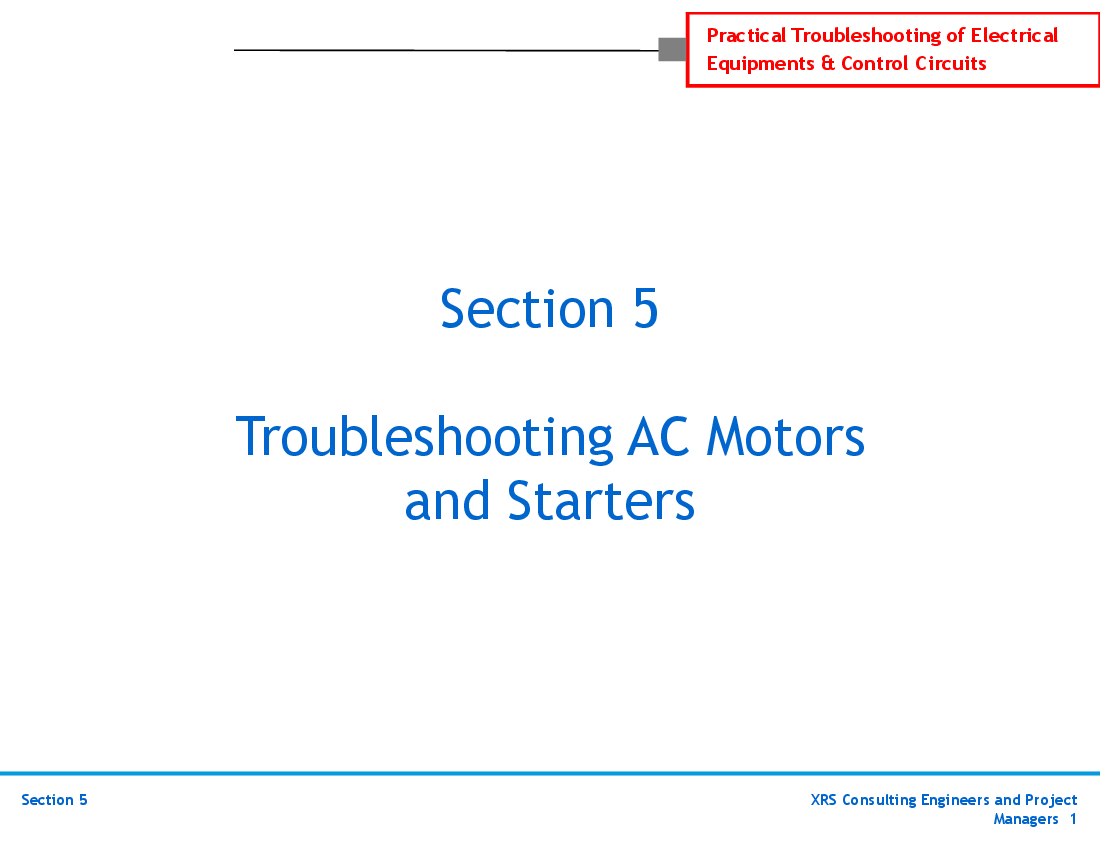 PPT Electrical Troubleshooting AC Motors and Starters (228slide PPT