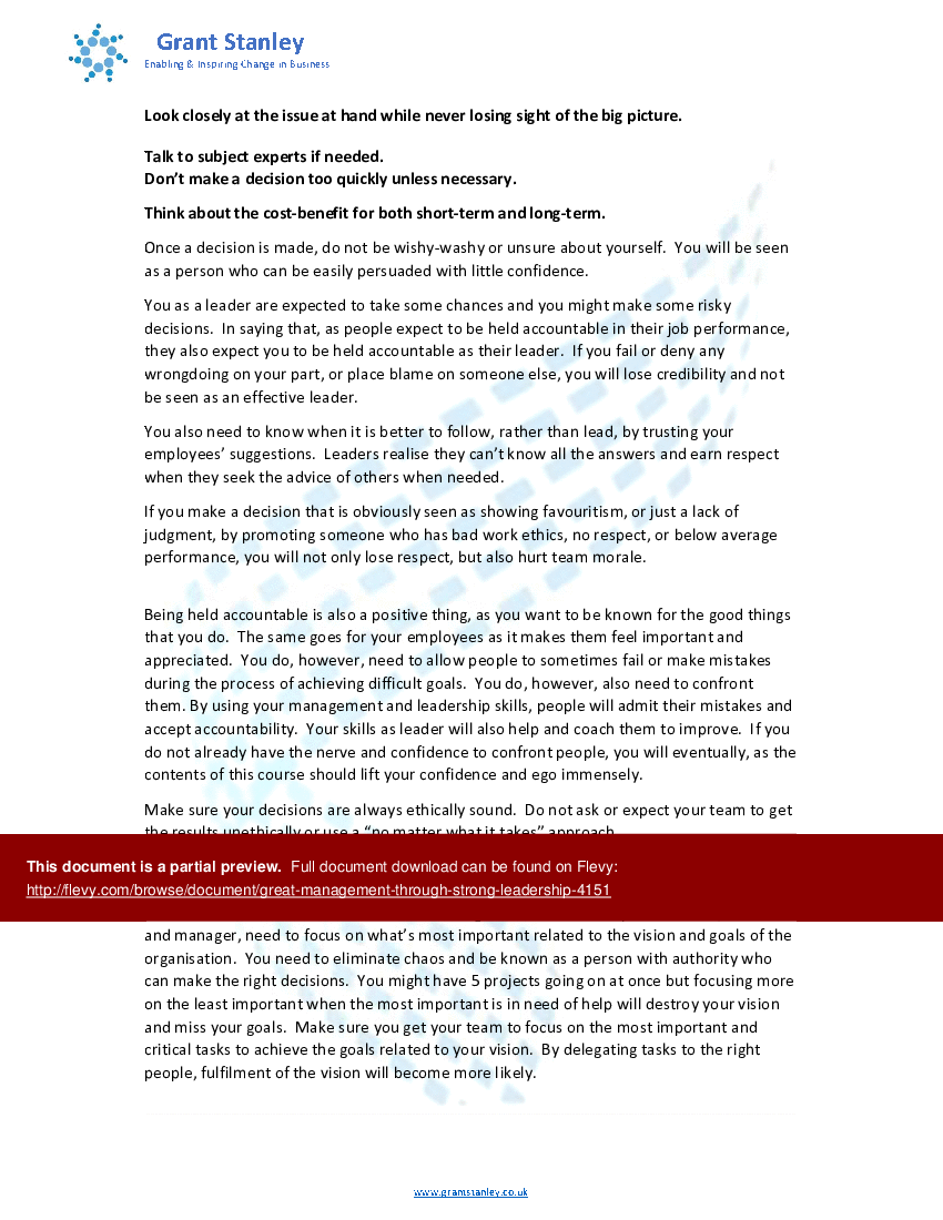 Word Template Lesson 1 How to Be a Great Manager through Strong