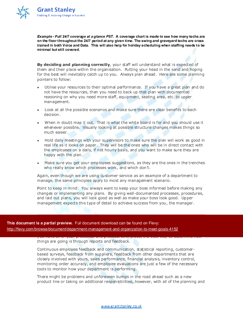 Word Template Lesson 2 How to Manage Your Department to Meet Your