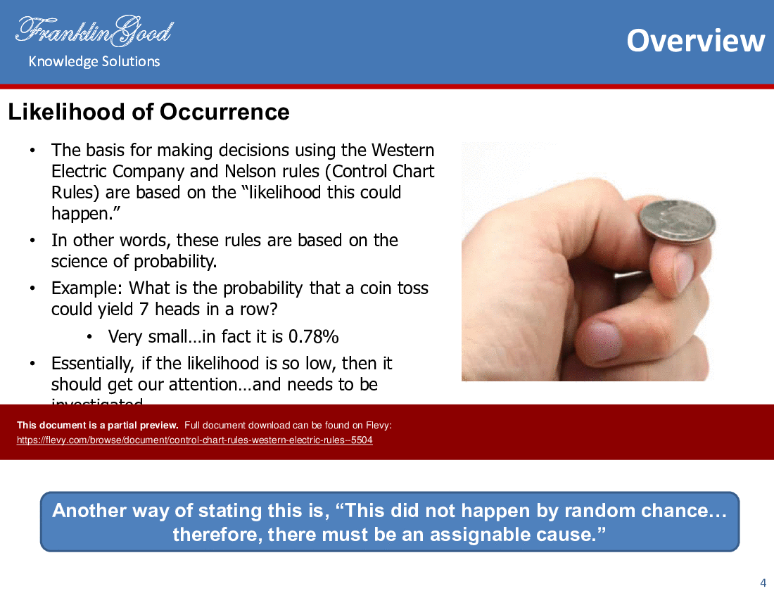 PPT Control Chart Rules (Western Electric Rules +) (17slide PPT