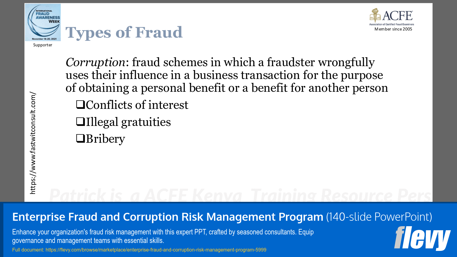PPT Enterprise Fraud and Corruption Risk Management Program (140slide