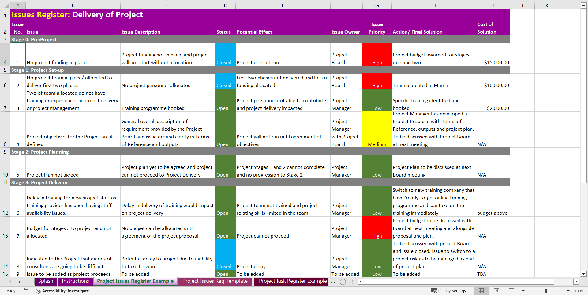 Project Risk Register and Issue Register Examples/Template (Excel workbook (XLSX)) Flevy Project Risk Register and Issue Register Examples/Template (Excel workbook (XLSX)) Flevy