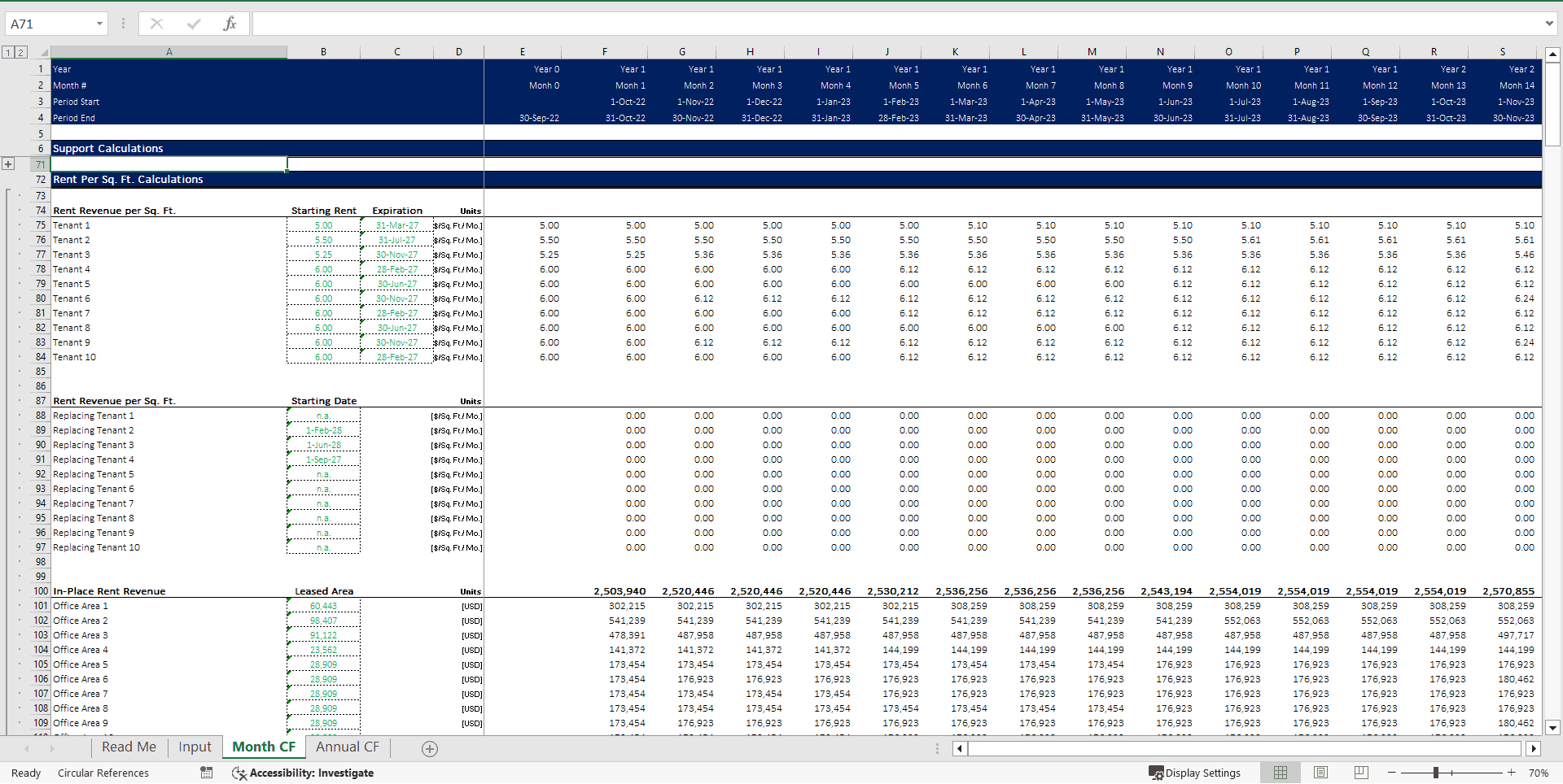 Excel Template Real Estate Simple Acquisition Model for Office