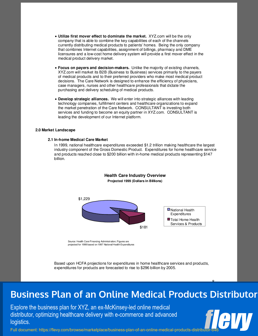 PDF Business Plan of an Online Medical Products Distributor (39page