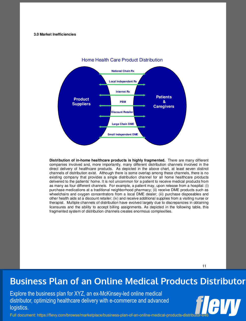 PDF Business Plan of an Online Medical Products Distributor (39page
