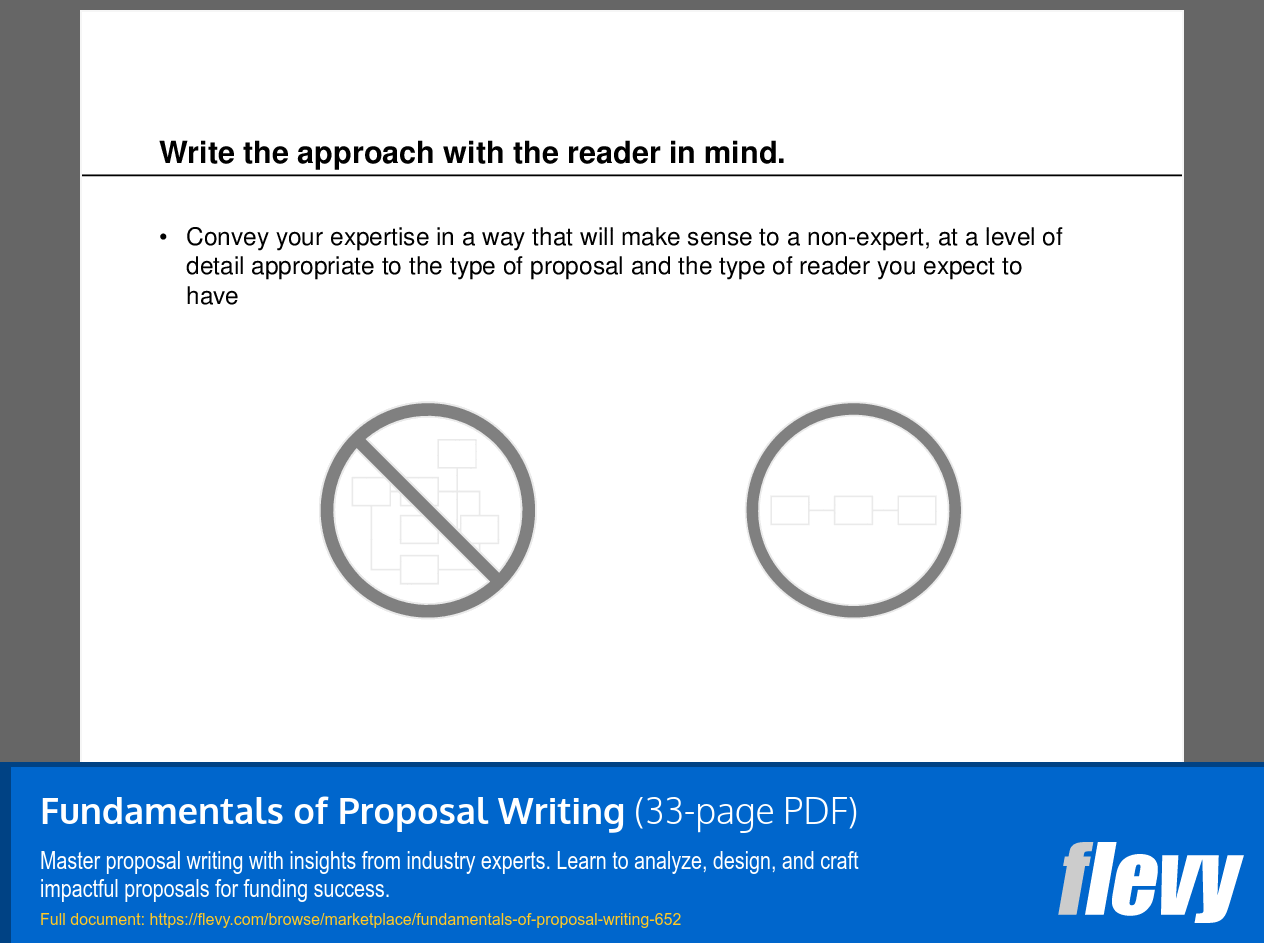 PDF Fundamentals of Proposal Writing (33page PDF document) Flevy