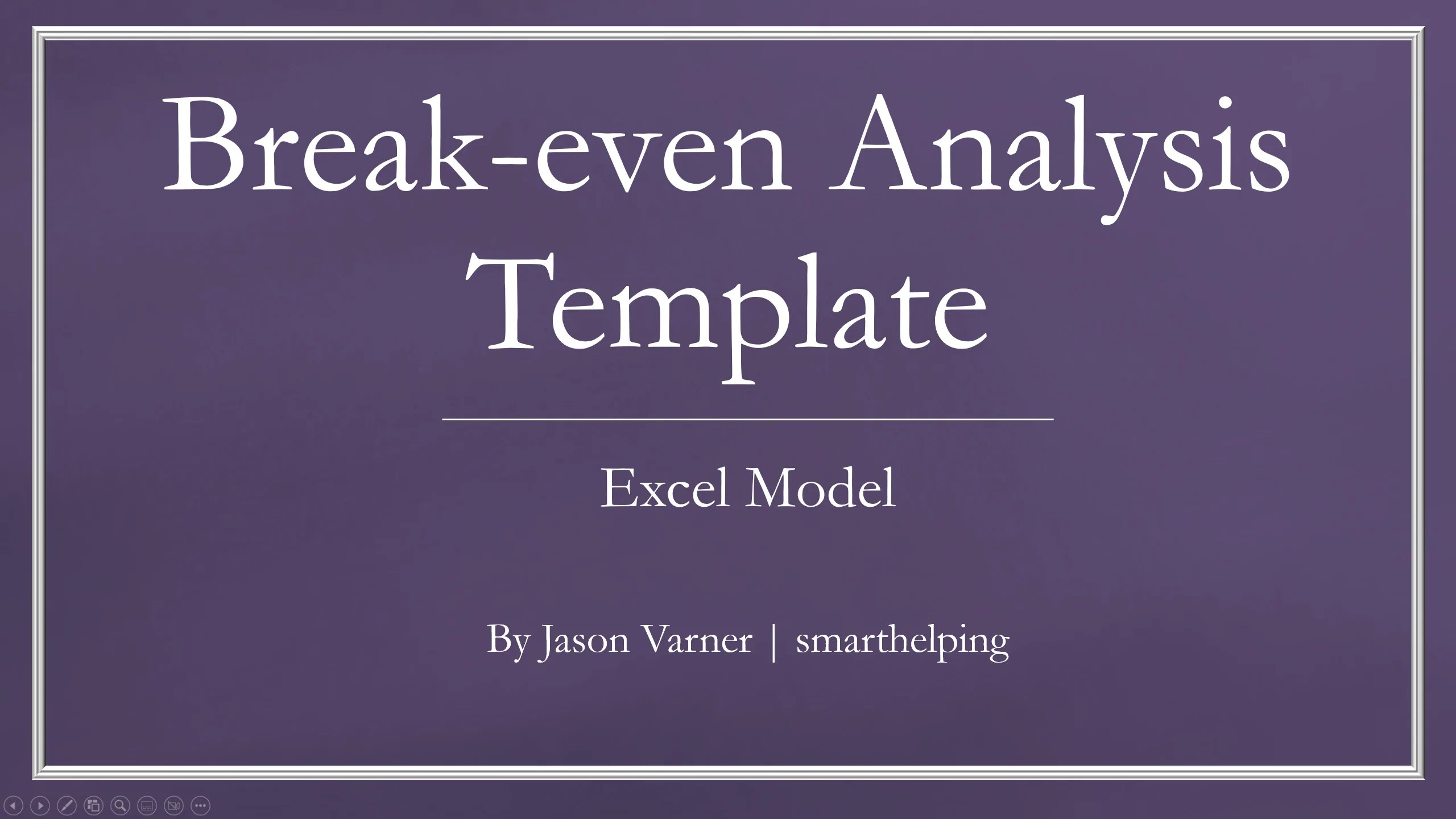 Excel Template Break Even Analysis Template (Excel template XLSX) Flevy