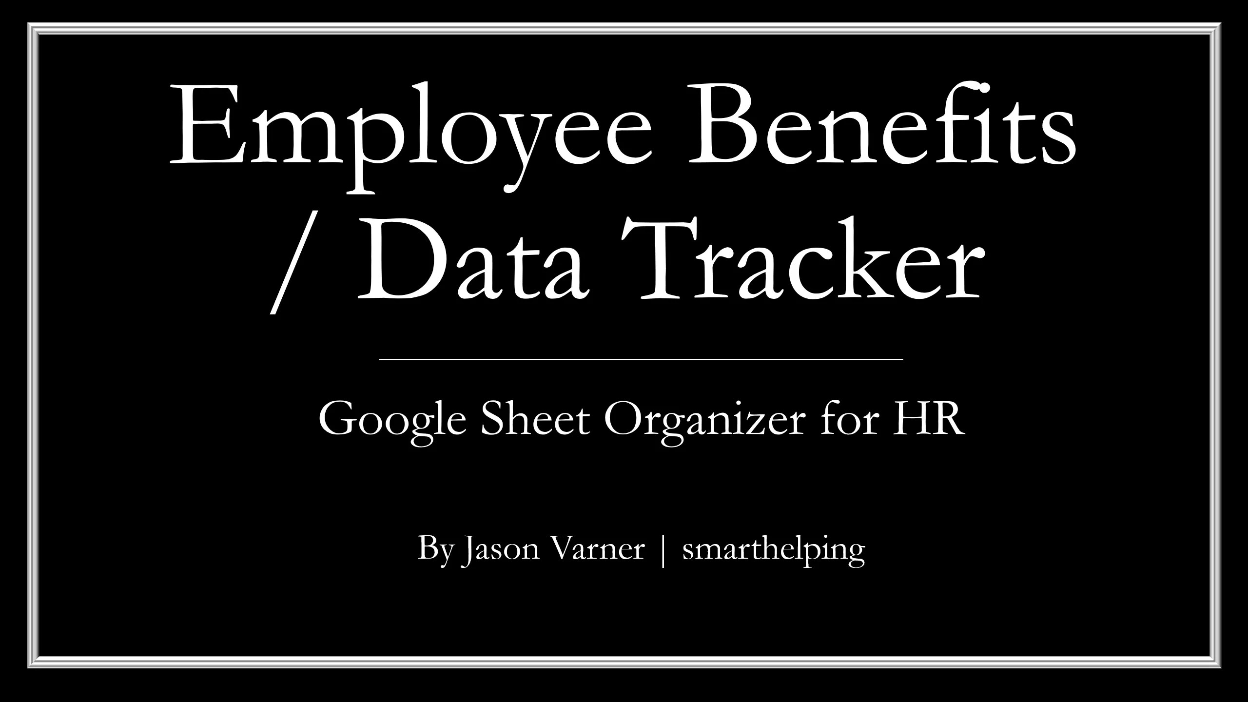 Excel Template Employee Benefits Tracker (Google Sheet for HR Managers