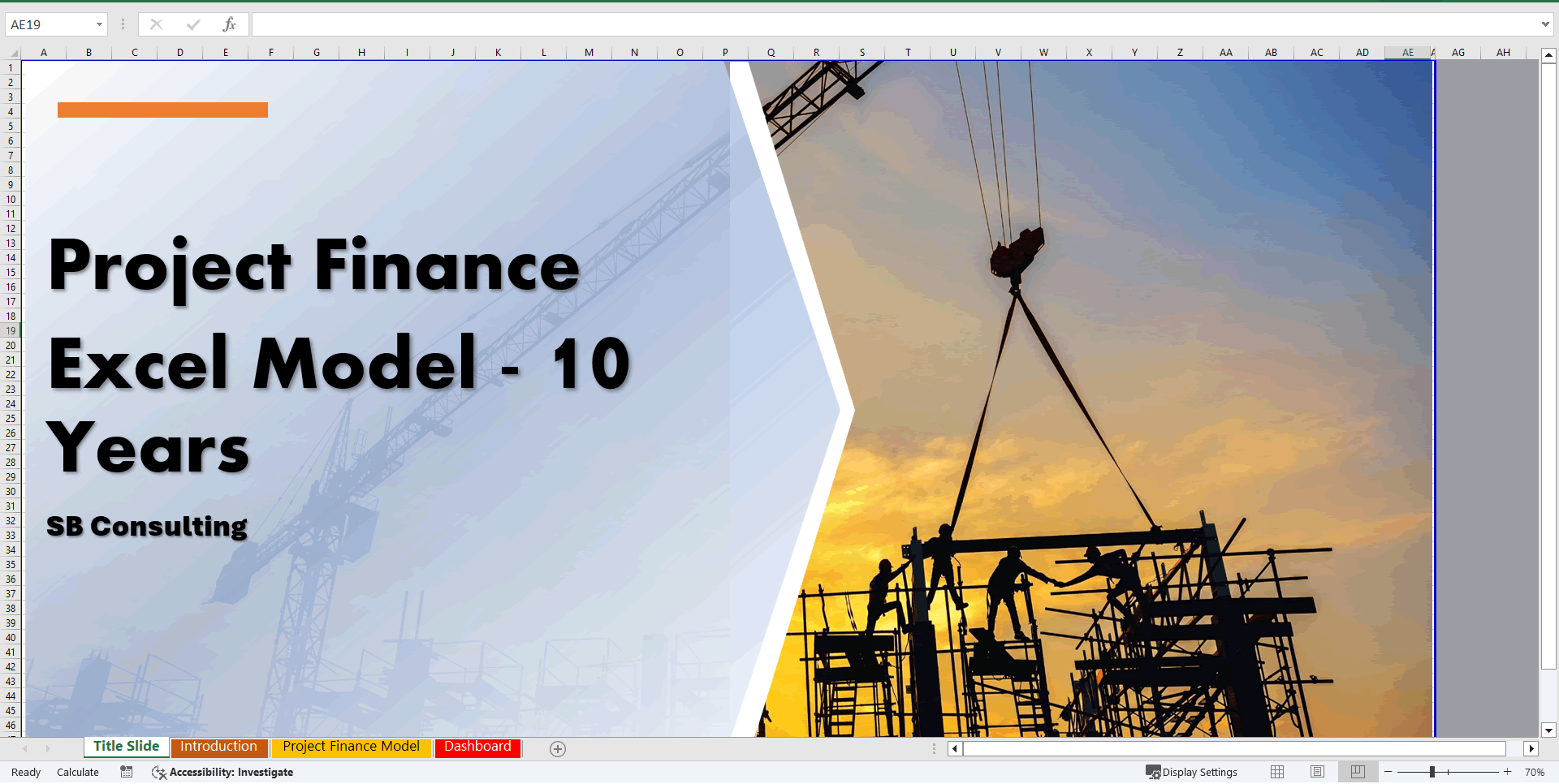 Excel Template Integrated Project Finance Model (Excel template XLSX