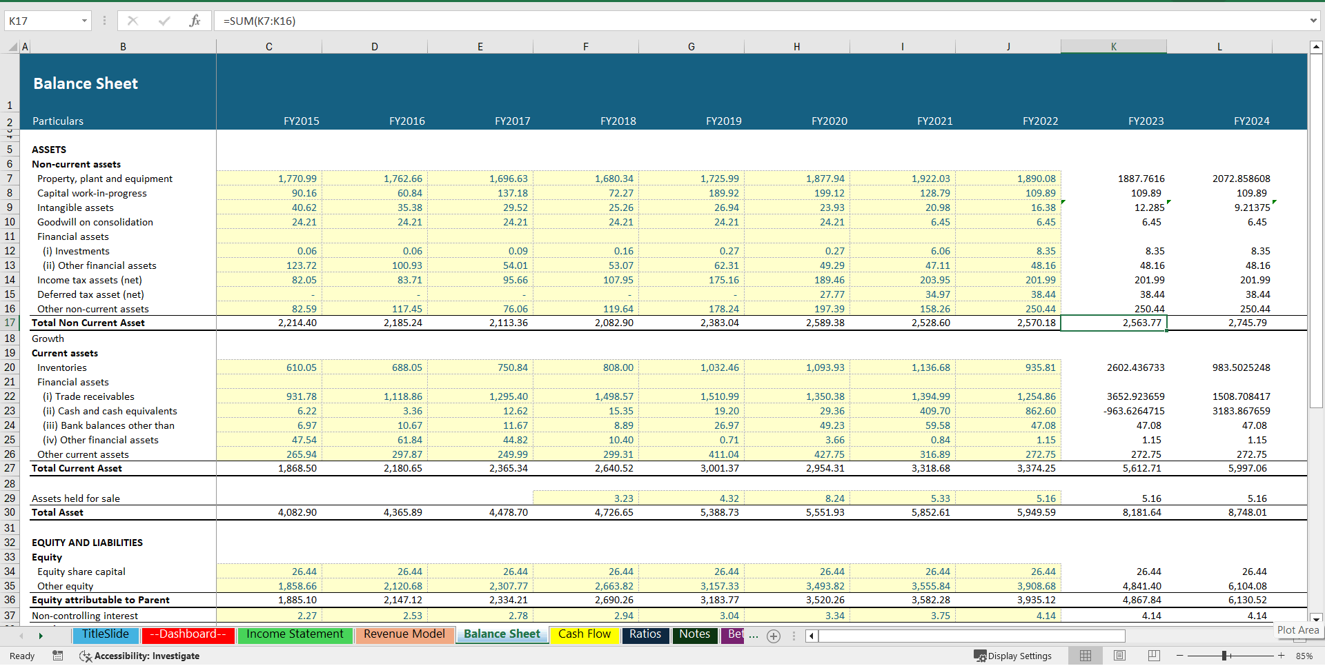 Excel Template Manufacturing Company Financial Model 15 Years