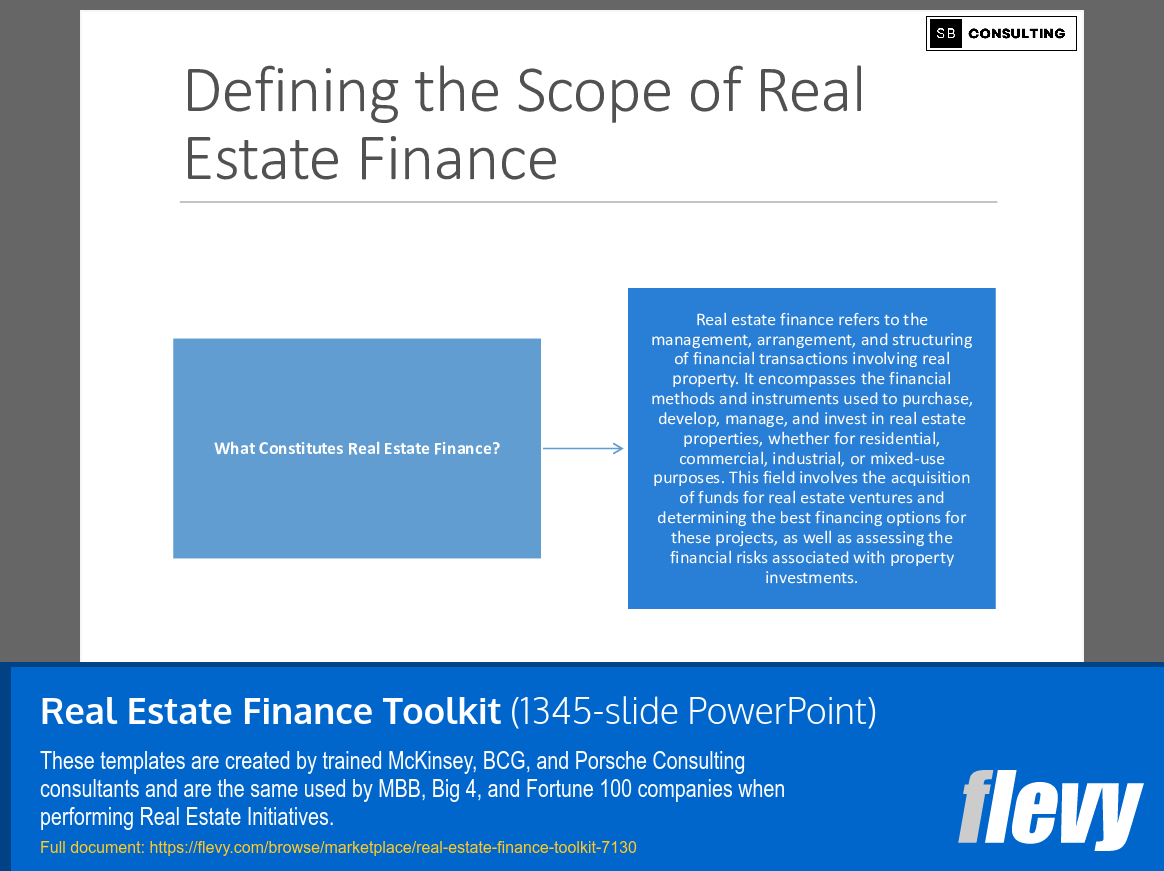 PPT Real Estate Finance Toolkit (323slide PPT PowerPoint presentation