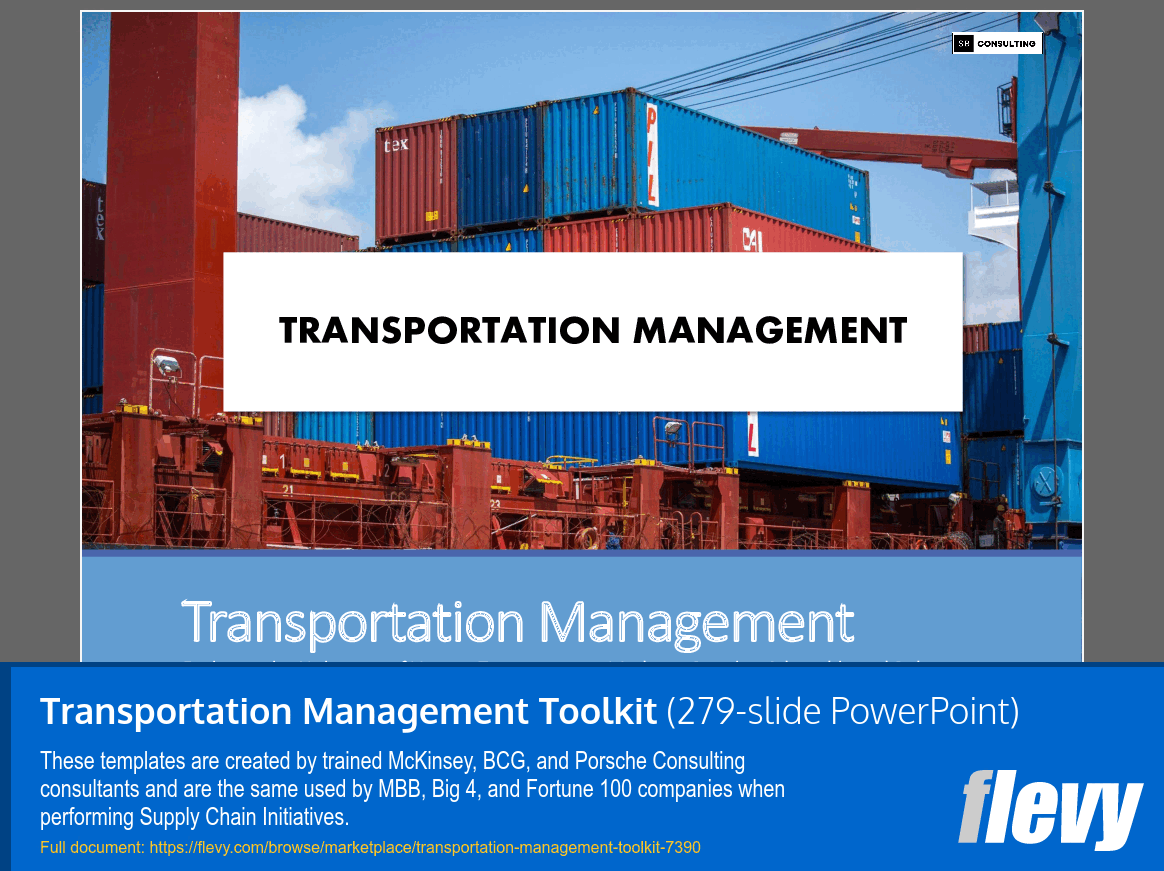 PPT Transportation Management Toolkit (279slide PPT PowerPoint