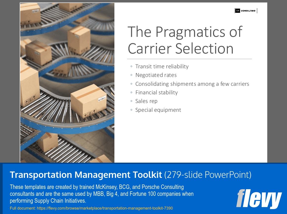 PPT Transportation Management Toolkit (279slide PPT PowerPoint