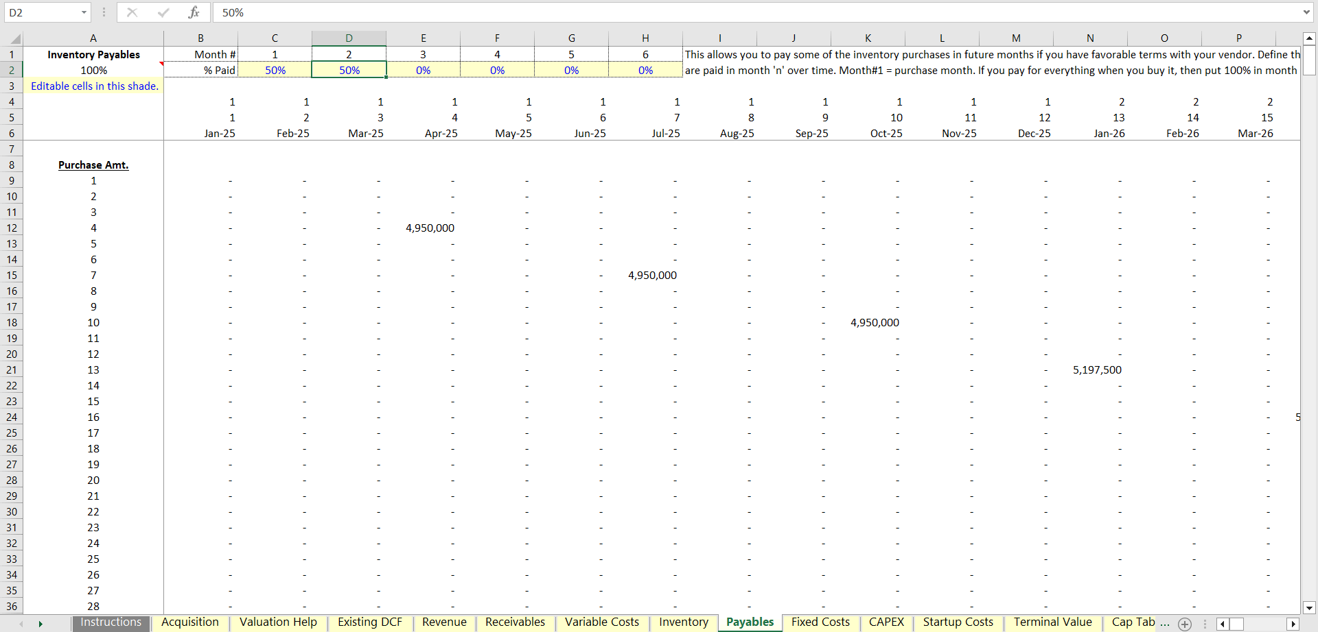 Excel Template General Leveraged Buyout Model (Excel template (XLSX