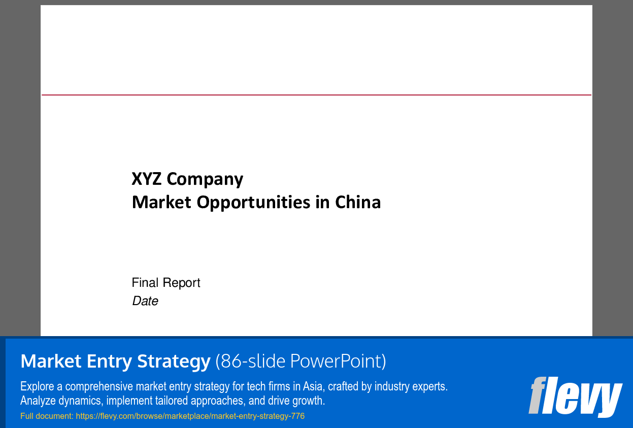 Market Entry Strategy Template prntbl.concejomunicipaldechinu.gov.co