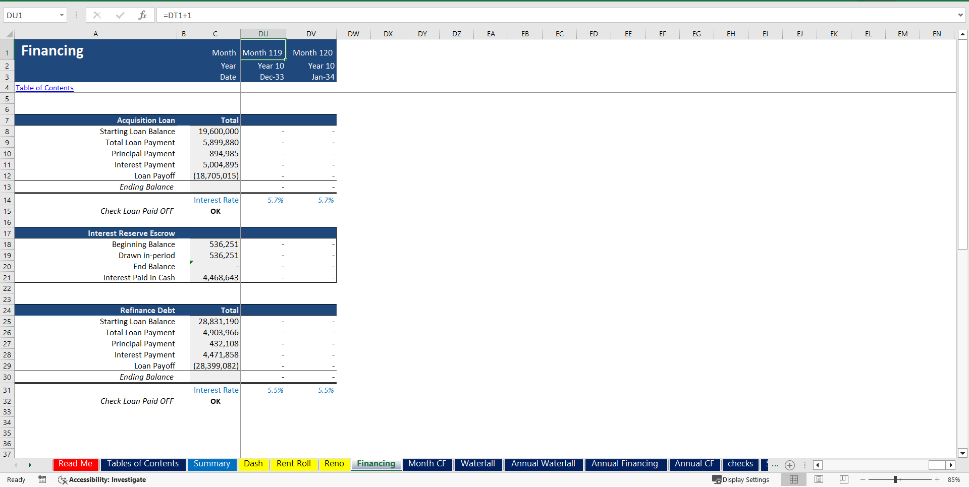 Excel Template Real Estate Proforma ValueAdd Apartment Acquisition Model (Excel template